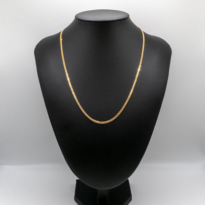 【新品仕上げ中古】K18 18金 喜平ネックレス(6面カットダブル) 50cm/10g 造幣局刻印あり（ホールマーク）kihei