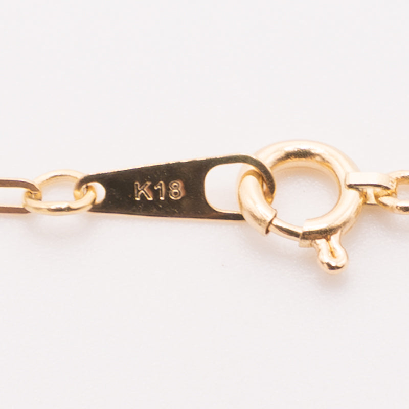 【新品】K18 18金 中空 グラデーションビーズネックレス 1.7g