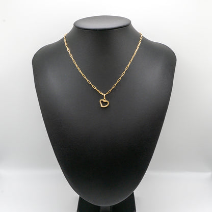 【新品】K18 18金 ダイヤカット ハートペンダントトップ 0.4g