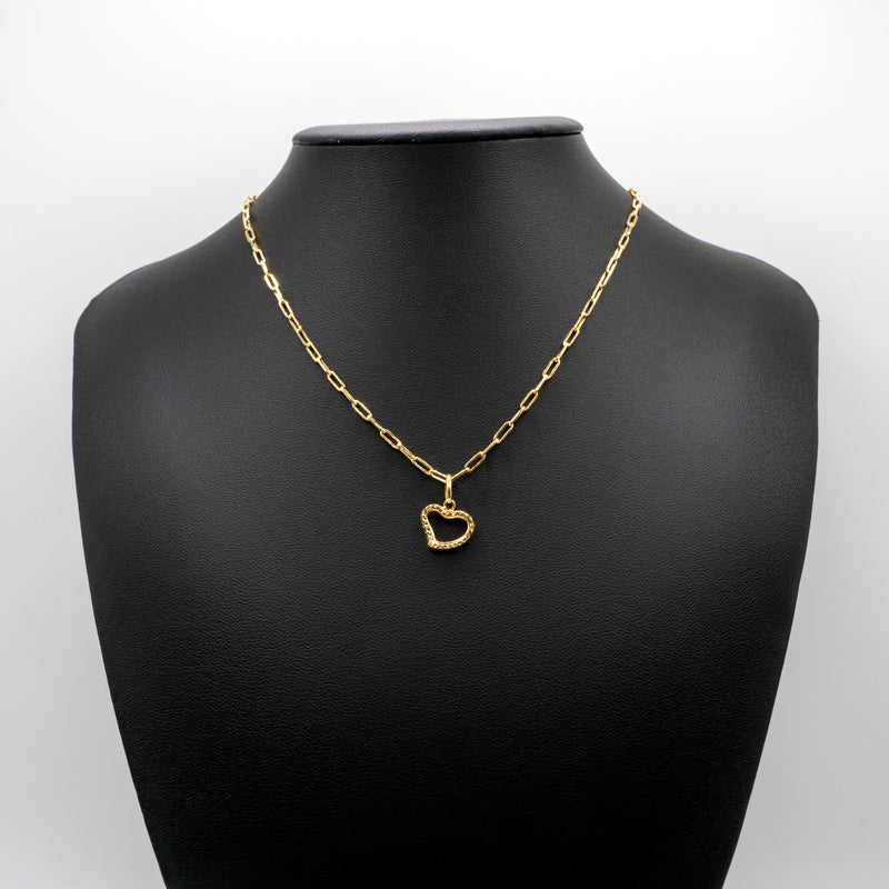 【新品】K18 18金 ダイヤカット ハートペンダントトップ 0.4g
