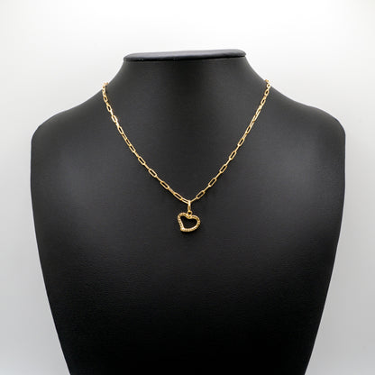【新品】K18 18金 ダイヤカット ハートペンダントトップ 0.4g