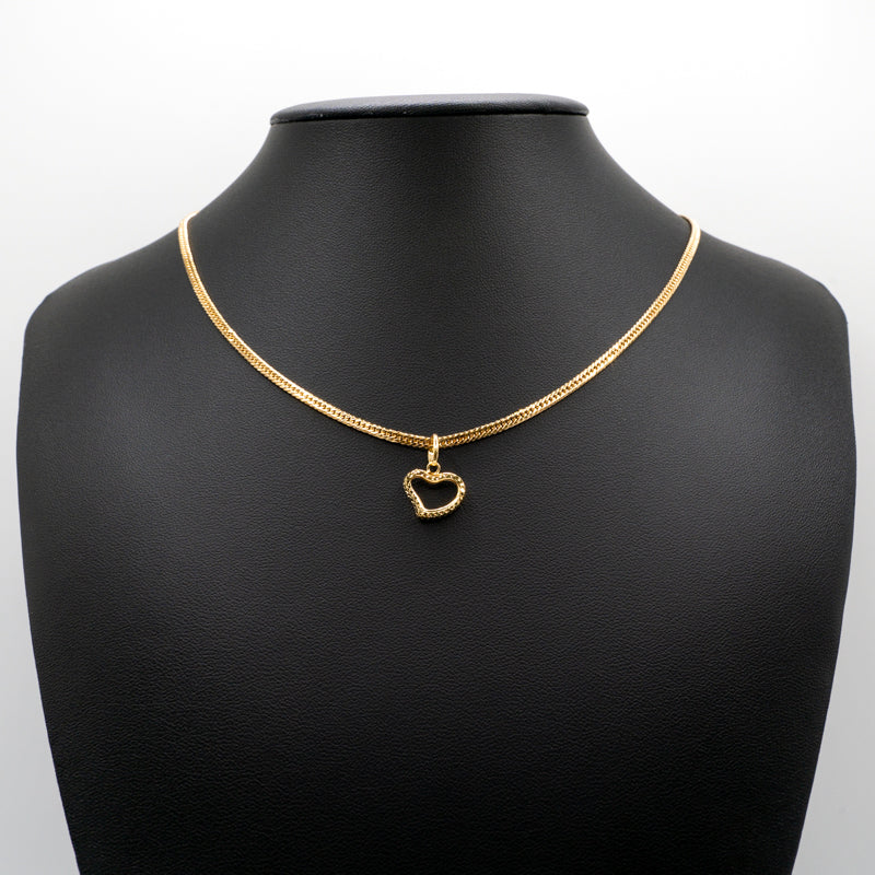 【新品】K18 18金 ダイヤカット ハートペンダントトップ 0.4g