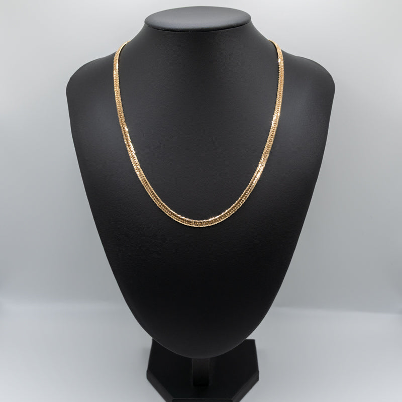 【新品仕上げ中古】K18 18金 喜平ネックレス(12面カットトリプル) 50cm/25.8g 造幣局刻印あり（ホールマーク）