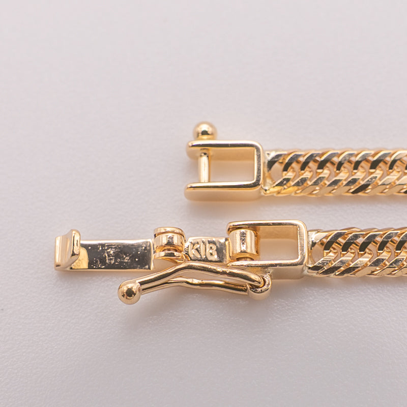 【新品仕上げ中古】K18 18金 喜平ネックレス(12面カットトリプル) 50cm/12.5g 造幣局刻印あり（ホールマーク）