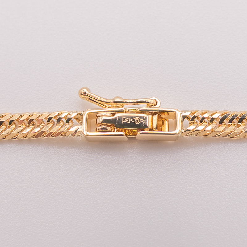 【新品仕上げ中古】K18 18金 喜平ネックレス(12面カットトリプル) 50cm/12.5g 造幣局刻印あり（ホールマーク）