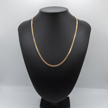 【新品仕上げ中古】K18 18金 喜平ネックレス(12面カットトリプル) 50cm/12.5g 造幣局刻印あり（ホールマーク）