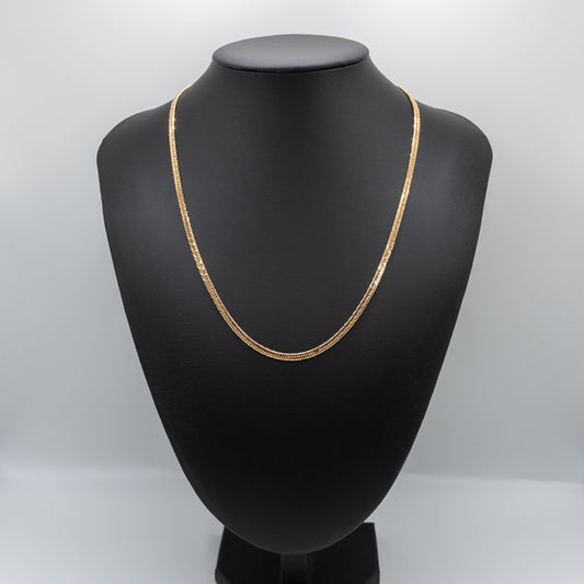 【新品仕上げ中古】K18 18金 喜平ネックレス(12面カットトリプル) 50cm/12.5g 造幣局刻印あり（ホールマーク）