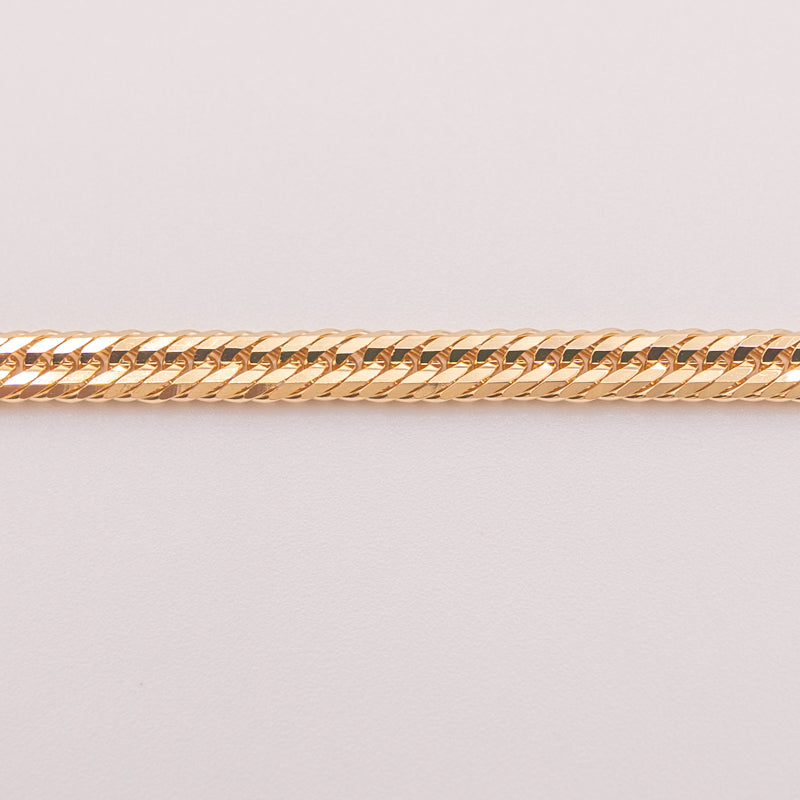 【新品仕上げ中古】K18 18金 喜平ネックレス(12面カットトリプル) 18cm/10.1g 造幣局刻印あり（ホールマーク）