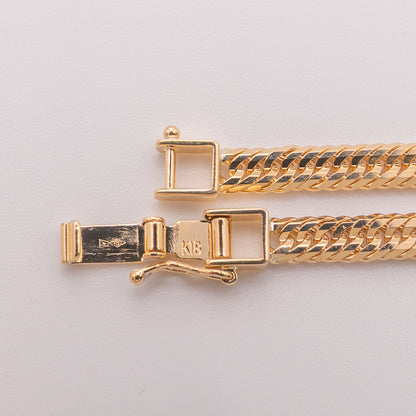 【新品仕上げ中古】K18 18金 喜平ネックレス(12面カットトリプル) 18cm/10.1g 造幣局刻印あり（ホールマーク）