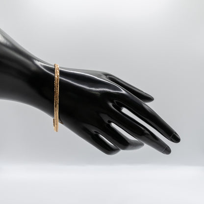 【新品仕上げ中古】K18 18金 喜平ネックレス(12面カットトリプル) 18cm/10.1g 造幣局刻印あり（ホールマーク）