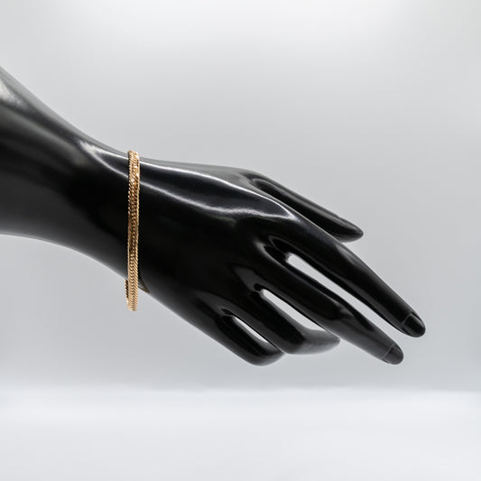 【新品仕上げ中古】K18 18金 喜平ネックレス(12面カットトリプル) 18cm/10.1g 造幣局刻印あり（ホールマーク）