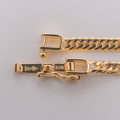 【新品仕上げ中古】K18 18金 喜平ネックレス(6面カットダブル) 45cm/11.6g 造幣局刻印あり（ホールマーク）