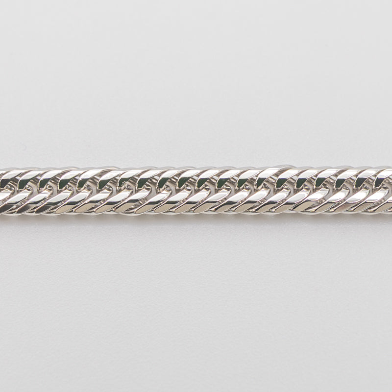 【新品仕上げ中古】Pt999 純プラチナ GINZA TANAKA 喜平ブレスレット(12面カットトリプル) 20cm/21.1g 造幣局刻印・ホシエスマークあり（ホールマーク）