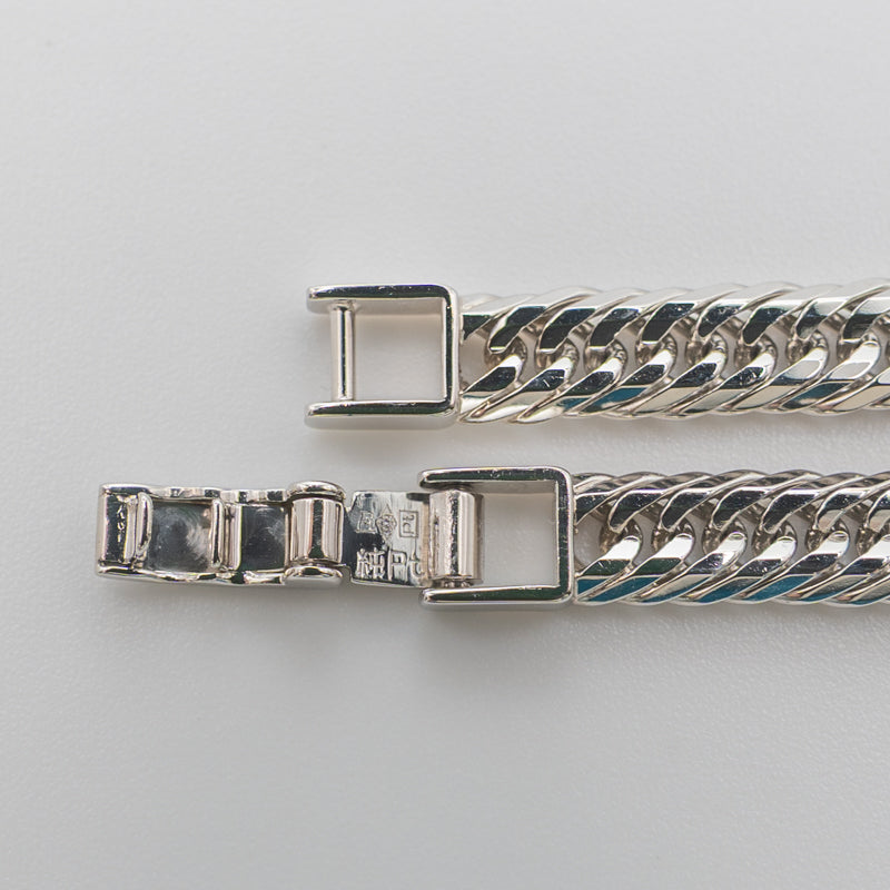 【新品仕上げ中古】Pt999 純プラチナ GINZA TANAKA 喜平ブレスレット(12面カットトリプル) 20cm/21.1g 造幣局刻印・ホシエスマークあり（ホールマーク）