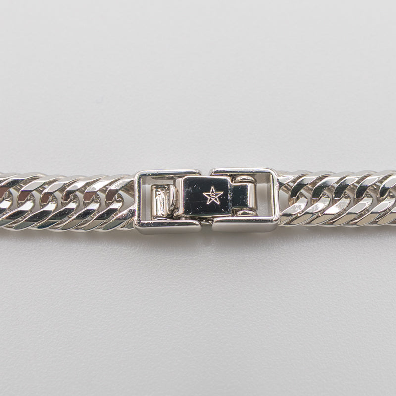 【新品仕上げ中古】Pt999 純プラチナ GINZA TANAKA 喜平ブレスレット(12面カットトリプル) 20cm/21.1g 造幣局刻印・ホシエスマークあり（ホールマーク）