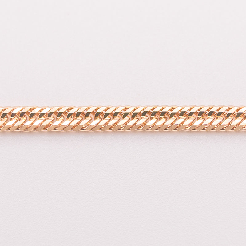 【新品仕上げ中古】K18 18金 ローズゴールド喜平ネックレス(12面カットトリプル) 45cm/11.5g 造幣局刻印あり（ホールマーク）