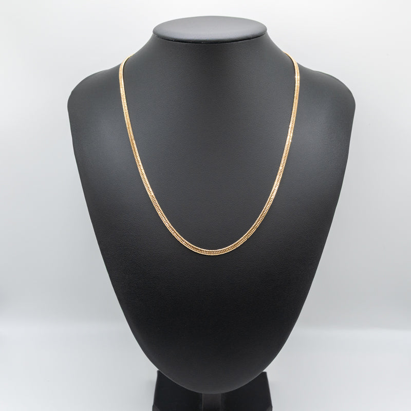 【新品仕上げ中古】K18 18金 喜平ネックレス(12面カットトリプル) 50cm/12.5g 造幣局刻印あり（ホールマーク）