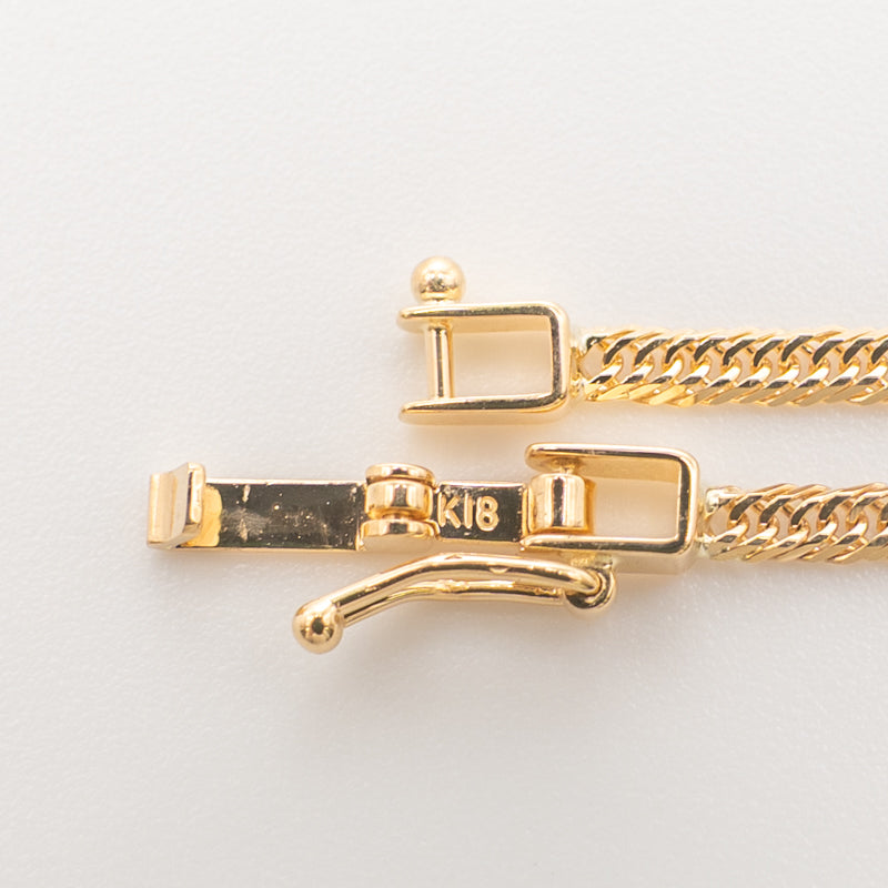 【新品仕上げ中古】K18 18金 喜平ネックレス(12面カットトリプル) 45cm/5.7g 造幣局刻印あり（ホールマーク）