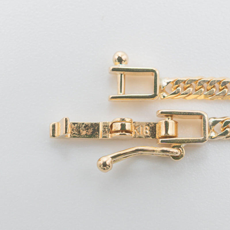 【新品仕上げ中古】K18 18金 喜平ネックレス(6面カットダブル) 60cm/10.2g 造幣局刻印あり（ホールマーク）kihei