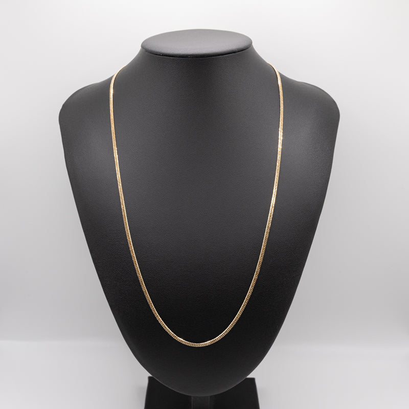【新品仕上げ中古】K18 18金 喜平ネックレス (6面カットダブル) 60cm/10.3g 造幣局刻印あり（ホールマーク）