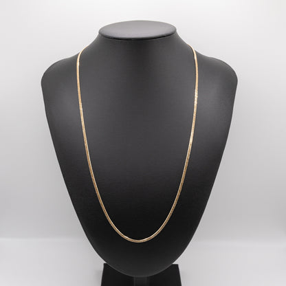 【新品仕上げ中古】K18 18金 喜平ネックレス (6面カットダブル) 60cm/10.3g 造幣局刻印あり（ホールマーク）