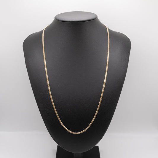 【新品仕上げ中古】K18 18金 喜平ネックレス (6面カットダブル) 60cm/10.3g 造幣局刻印あり（ホールマーク）