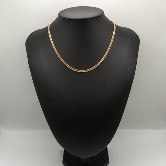 【新品仕上げ中古】K18 18金 喜平ネックレス(12面カットトリプル) 40cm/10.4g 造幣局刻印あり（ホールマーク）