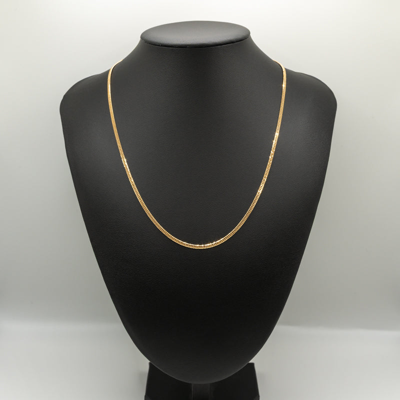 【新品仕上げ中古】K18 18金 喜平ネックレス(6面カットダブル) 50cm/10.2g 造幣局刻印あり（ホールマーク）