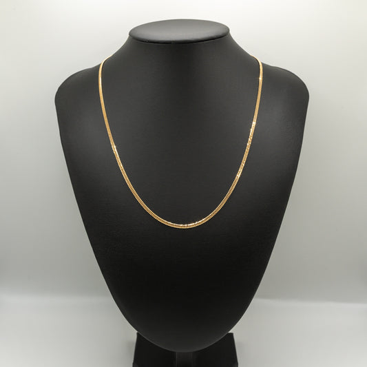 【新品仕上げ中古】K18 18金 喜平ネックレス(6面カットダブル) 50cm/10.2g 造幣局刻印あり（ホールマーク）