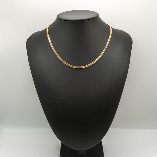 【新品仕上げ中古】K18 18金 喜平ネックレス(12面カットトリプル) 40cm/10.0g 造幣局刻印あり（ホールマーク）