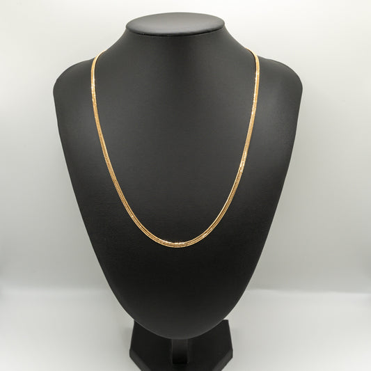 【新品仕上げ中古】K18 18金 喜平ネックレス(12面カットトリプル) 55cm/13.6g 造幣局刻印あり（ホールマーク）