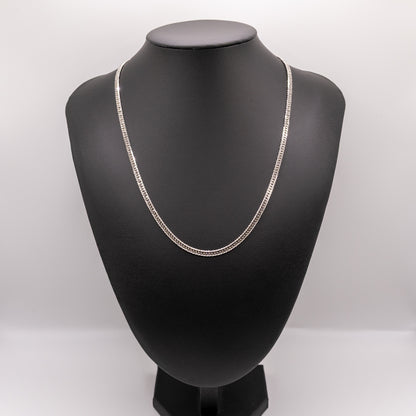 【新品仕上げ中古】Pt999 純プラチナ 喜平ネックレス(6面カットダブル) 50cm/10.2g 造幣局検定刻印（ホールマーク） GINZA TANAKA ホシエスマークあり