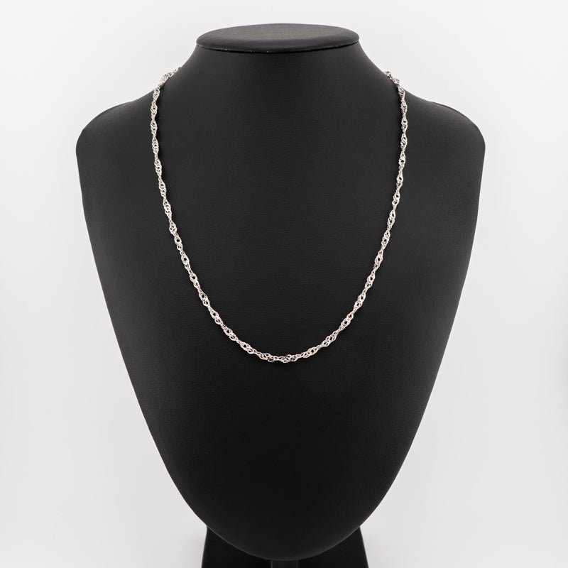 【新品】Pt999 純プラチナ スクリューチェーンネックレス 50cm/10g 造幣局刻印あり（ホールマーク）