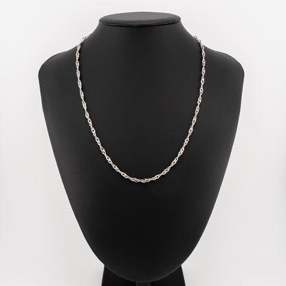 【新品】Pt999 純プラチナ スクリューチェーンネックレス 50cm/10g 造幣局刻印あり（ホールマーク）