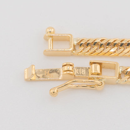 【新品仕上げ中古】K18 18金 喜平ブレスレット(12面カットトリプル) 18cm/5.1g H&D 造幣局刻印あり（ホールマーク）kihei