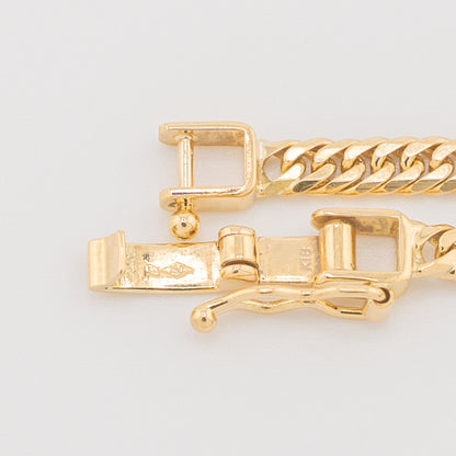 【新品仕上げ中古】K18 18金 喜平ブレスレット (6面カットダブル) 18cm/7g 造幣局刻印あり（ホールマーク）kihei
