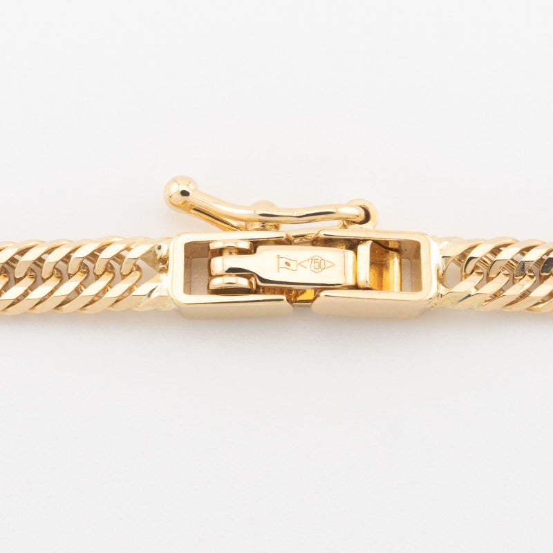【新品仕上げ中古】K18 18金 喜平ネックレス (12面カットトリプル) 50cm/12.6g 造幣局刻印あり（ホールマーク）