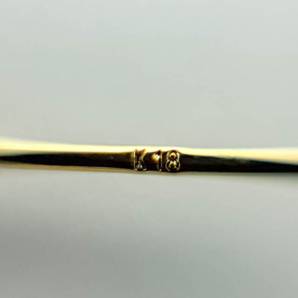 【新品】K18 18金フープピアス（2mm×20mm）1.1g - 画像 (4)